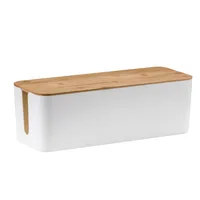 Wire Storage Box Socket Patch Panel Cable Box Desktop Finishing Cable Box Wooden Power Strip Power Strip Storage Box sku image 16