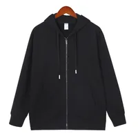 Men's Heavyweight Cotton Hooded Zip - Up Sweatshirt, Oversized Casual Pullover With Lazy Style For Autumn main image 2