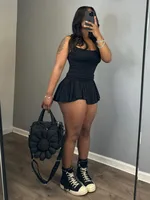 Holiday Selfie Women's Casual Elegant Simple Style Solid Color Polyester Skirt Sets Shorts Sets main image 7