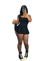 Holiday Selfie Women's Casual Elegant Simple Style Solid Color Polyester Skirt Sets Shorts Sets main image 5