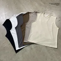 Men's Solid Color Casual Elegant Streetwear Round Neck Sleeveless Loose Men's T-shirt main image 4