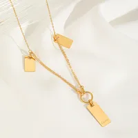 Casual Commute Geometric Rectangle 316 Stainless Steel  Plating Inlay Zircon 18K Gold Plated Women's Pendant Necklace main image 3