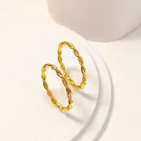Special-Interest Design Twist Ring Girls Titanium Steel No Fading Ins Style Gold Pigment Ring Simple And Light Luxury Twin Ring main image 3