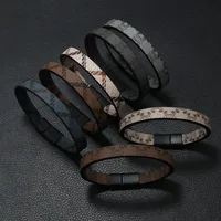 Simple Fashion European And American Style Bracelet Foreign Trade Printed Pattern Stripe Magnetic Buckle Bracelet  Factory Direct Sales main image 1