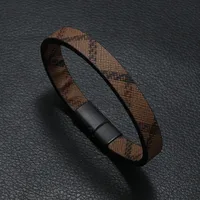 Simple Fashion European And American Style Bracelet Foreign Trade Printed Pattern Stripe Magnetic Buckle Bracelet  Factory Direct Sales main image 2
