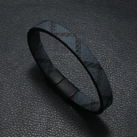 Simple Fashion European And American Style Bracelet Foreign Trade Printed Pattern Stripe Magnetic Buckle Bracelet  Factory Direct Sales main image 3