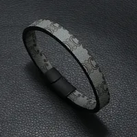 Simple Fashion European And American Style Bracelet Foreign Trade Printed Pattern Stripe Magnetic Buckle Bracelet  Factory Direct Sales sku image 5
