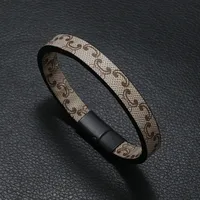 Simple Fashion European And American Style Bracelet Foreign Trade Printed Pattern Stripe Magnetic Buckle Bracelet  Factory Direct Sales sku image 6