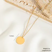 Casual Commute Geometric Round 316 Stainless Steel  Plating 18K Gold Plated Women's Pendant Necklace sku image 1