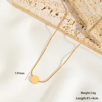 Casual Commute Geometric Round 316 Stainless Steel  Plating 18K Gold Plated Women's Pendant Necklace sku image 2