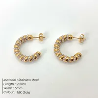 1 Pair IG Style Simple Style Artistic Geometric 304 Stainless Steel Ear Studs sku image 1