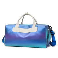 Unisex Large Oxford Cloth Color Block Vacation Square Zipper Travel Bag sku image 2