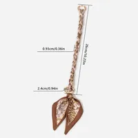 Silk Scarf Zinc Alloy Printing Stripe Bag Chain main image 2