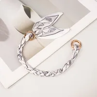 Silk Scarf Zinc Alloy Printing Stripe Bag Chain sku image 15