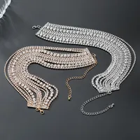 Vacation Simple Style Solid Color Alloy Inlay Rhinestones Women's Necklace main image 4