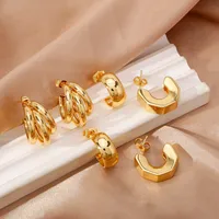 1 Pair Basic Heart Shape Plating Copper Ear Studs main image 1