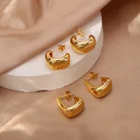 1 Pair Basic Heart Shape Plating Copper Ear Studs main image 4