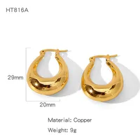 1 Pair Basic Heart Shape Plating Copper Ear Studs sku image 10
