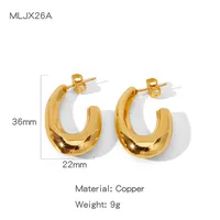 1 Pair Basic Heart Shape Plating Copper Ear Studs sku image 9