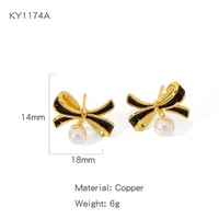 1 Pair Vacation Simple Style Flower Plating Copper Ear Studs sku image 5