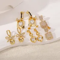 1 Pair Simple Style Commute Geometric Plating Copper Drop Earrings main image 3