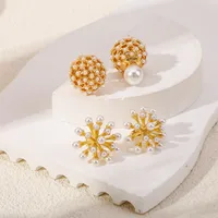 1 Pair Simple Style Commute Geometric Plating Copper Drop Earrings main image 4
