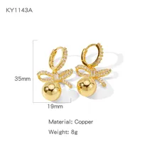 1 Pair Simple Style Commute Geometric Plating Copper Drop Earrings sku image 7
