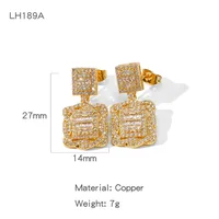 1 Pair Simple Style Commute Geometric Plating Copper Drop Earrings sku image 10