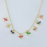 Casual Simple Style Dragonfly Copper Polishing Plating Inlay Zircon 18K Gold Plated DIY Jewelry Accessories main image 2