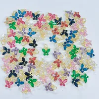 Casual Simple Style Butterfly Copper Polishing Plating Inlay Zircon 18K Gold Plated DIY Jewelry Accessories main image 2