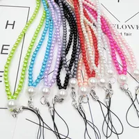 Beaded Solid Color Basic Mobile Phone Chain Lanyard Phone Cases main image 1