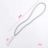 Beaded Solid Color Basic Mobile Phone Chain Lanyard Phone Cases main image 2
