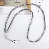 Beaded Solid Color Basic Mobile Phone Chain Lanyard Phone Cases sku image 2