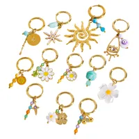 1 Piece IG Style Elegant Sweet Geometric Flower Daisy 304 Stainless Steel 14K Gold Plated Drop Earrings main image 6