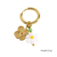 1 Piece IG Style Elegant Sweet Geometric Flower Daisy 304 Stainless Steel 14K Gold Plated Drop Earrings sku image 8