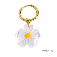1 Piece IG Style Elegant Sweet Geometric Flower Daisy 304 Stainless Steel 14K Gold Plated Drop Earrings sku image 5