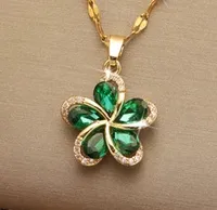 Elegant Four Leaf Clover Heart Shape Butterfly Titanium Steel Copper Plating Zircon Women's Pendant Necklace sku image 37