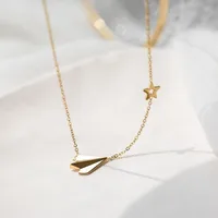Vacation Simple Style Solid Color Titanium Steel Women's Bracelets Necklace main image 2