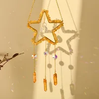 Elegant Romantic Star Crystal Iron Copper Wind Chime Wall Art sku image 8