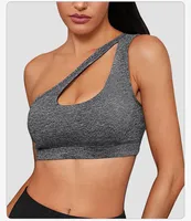 Streetwear Sports Solid Color Nylon Irregular Collar Sports Bra Vest main image 2