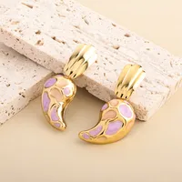 1 Pair Vintage Style Classic Style Heart Shape Chili Enamel Plating 304 Stainless Steel Drop Earrings Ear Studs sku image 2