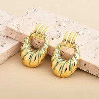 1 Pair Vintage Style Classic Style Geometric Plating 304 Stainless Steel Drop Earrings Earrings Ear Studs main image 2