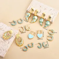 1 Pair Vintage Style Classic Style Geometric Plating 304 Stainless Steel Drop Earrings Earrings Ear Studs main image 1