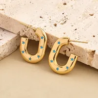 1 Pair Vintage Style Classic Style Geometric Plating 304 Stainless Steel Drop Earrings Earrings Ear Studs sku image 9