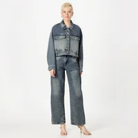 Casual Daily Women's Vintage Style Streetwear Color Block Denim Pants Sets Shorts Sets main image 1