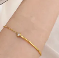 Simple Style Geometric Titanium Steel Zircon Women's Bracelets main image 5