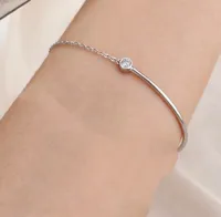 Simple Style Geometric Titanium Steel Zircon Women's Bracelets sku image 3