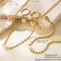 Streetwear Geometric 304 Stainless Steel 18K Gold Plated Women's Jewelry Set main image 2