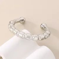 Vacation Simple Style Solid Color 304 Stainless Steel 18K Gold Plated Women's Bangle main image 6