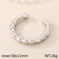 Vacation Simple Style Solid Color 304 Stainless Steel 18K Gold Plated Women's Bangle sku image 2